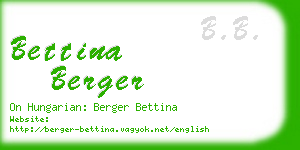 bettina berger business card